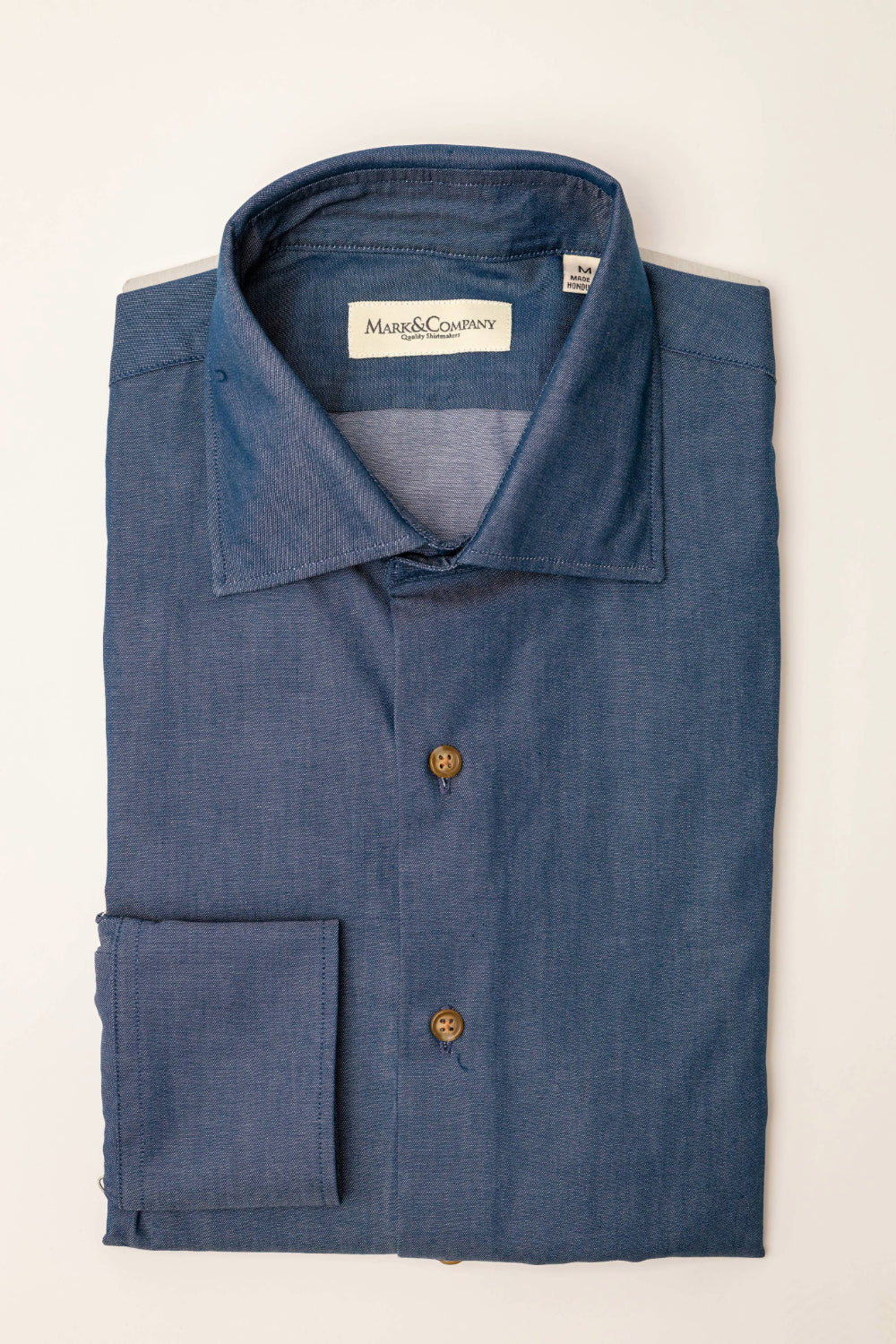 Spread Collar Denim Shirt