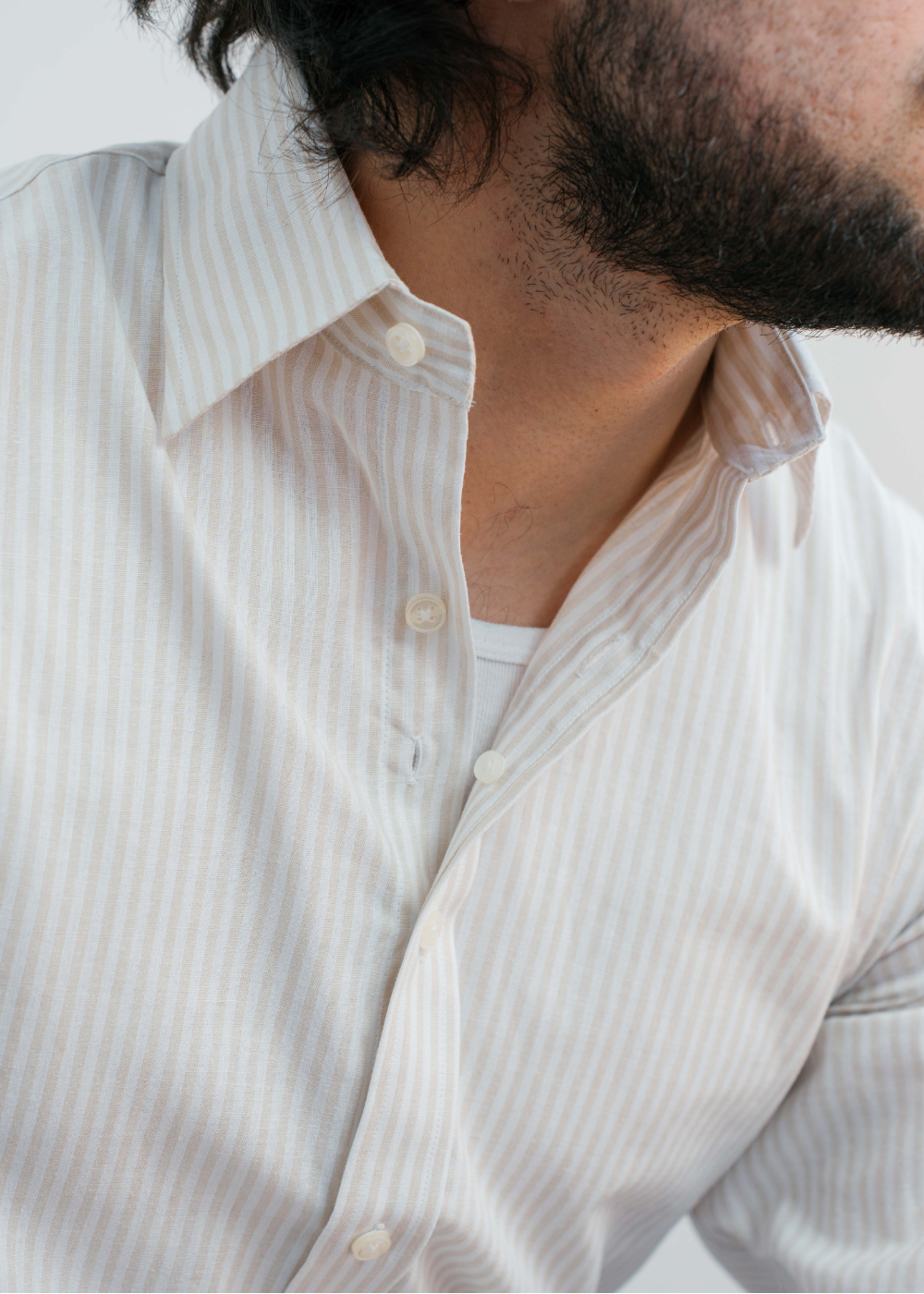 Multi Stripe Spread Collar