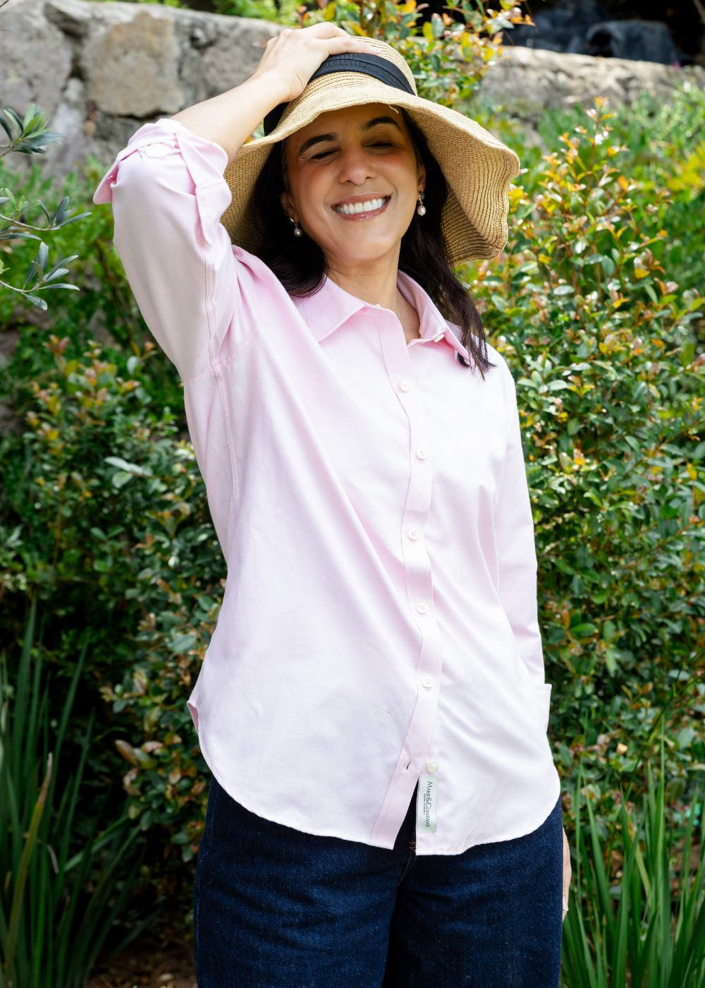 Women’s Pink Spread Collar Classic Shirt