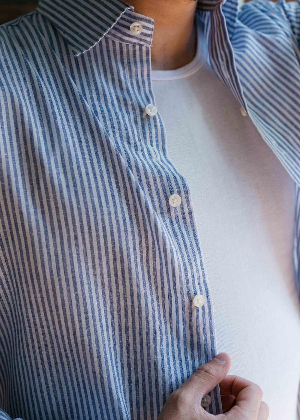 Multi Stripe Spread Collar