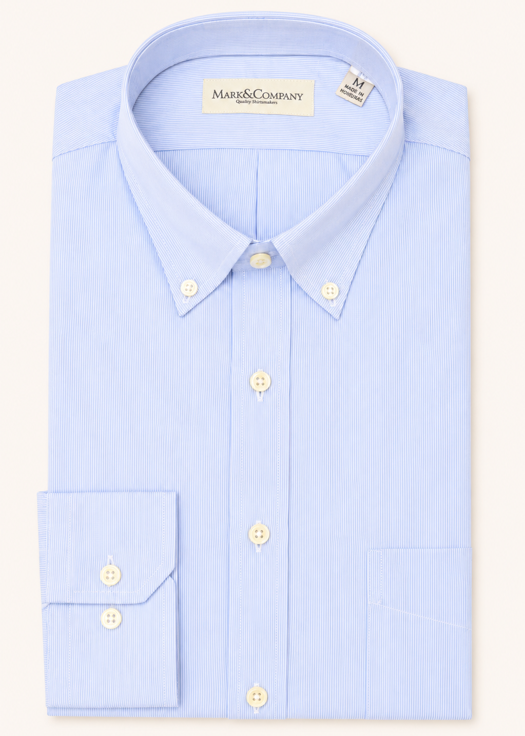 Thin Multi Stripe Blue Button Down