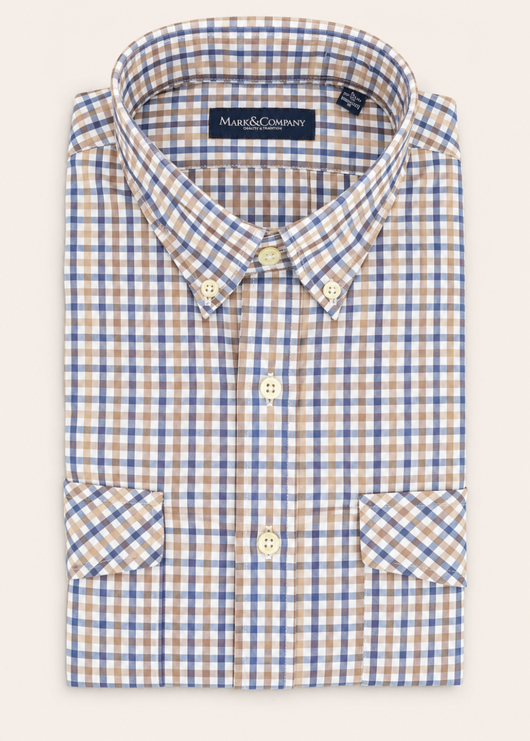 Multi Check Flap Pocket Brown