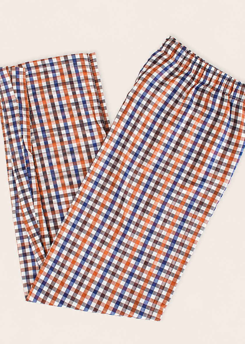 Brown Multi Check Lounge Pant