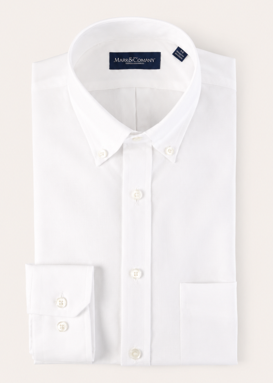 White Solid Button Down