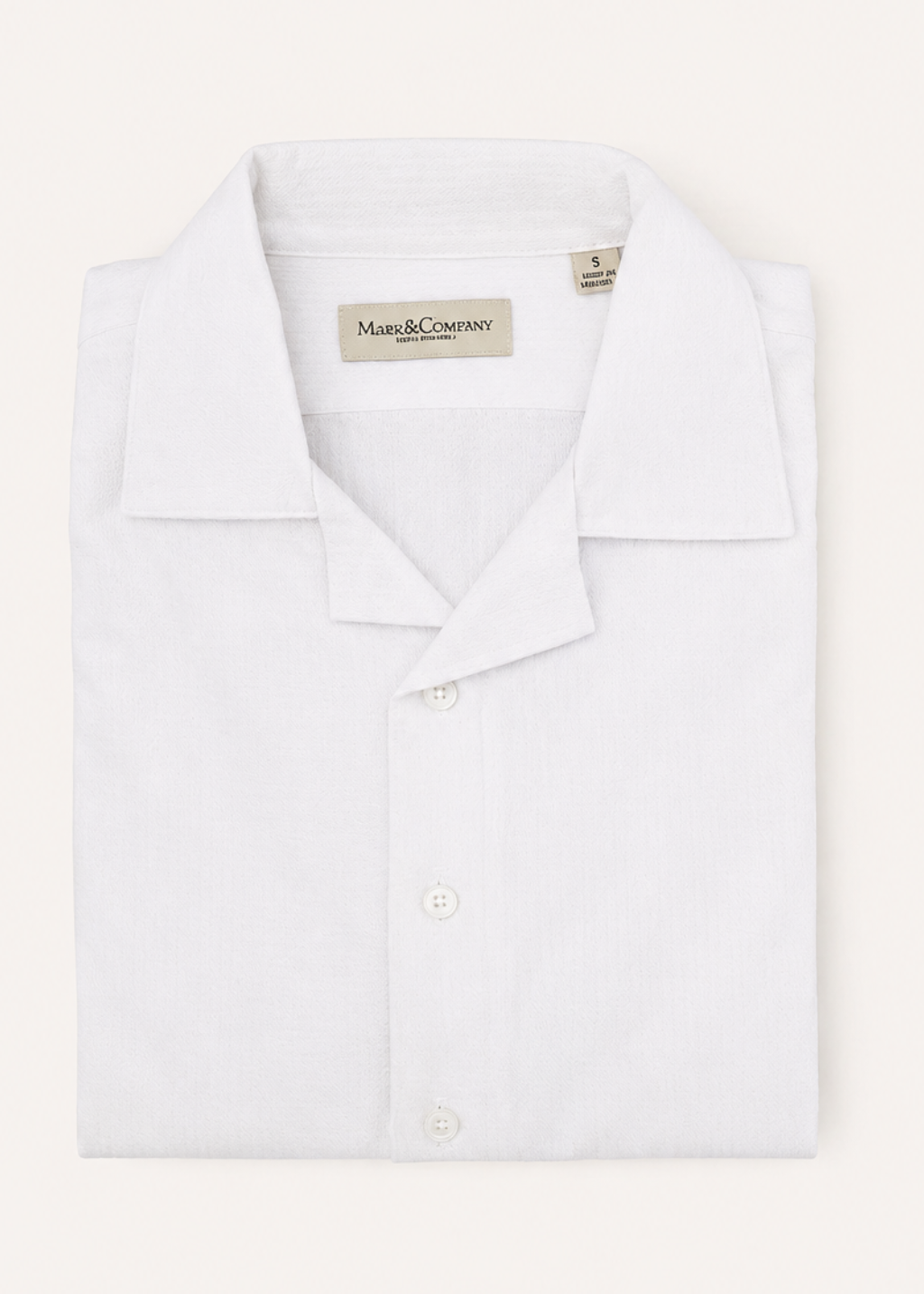 Notched Collar Seersucker Shirt