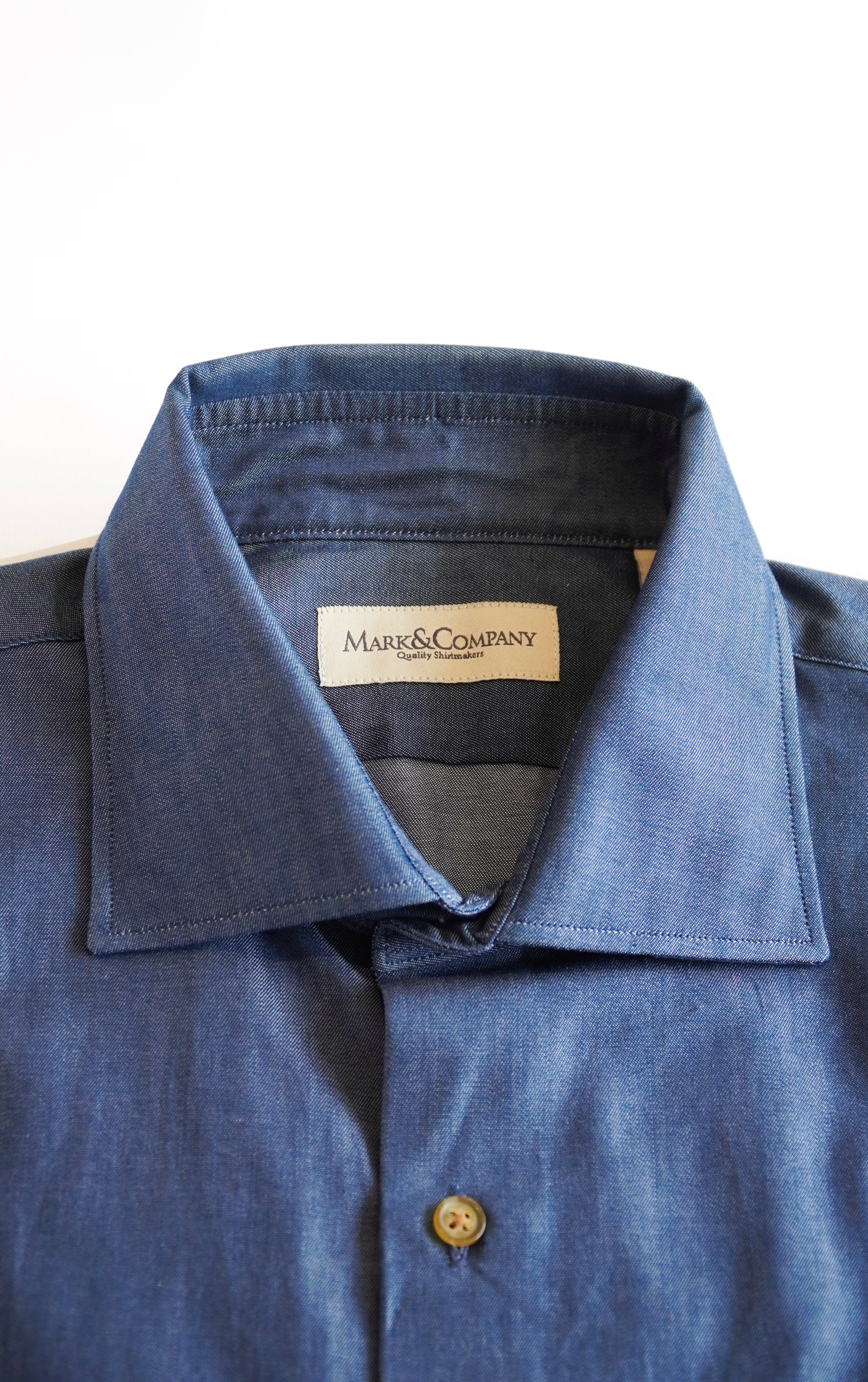 Spread Collar Denim Shirt