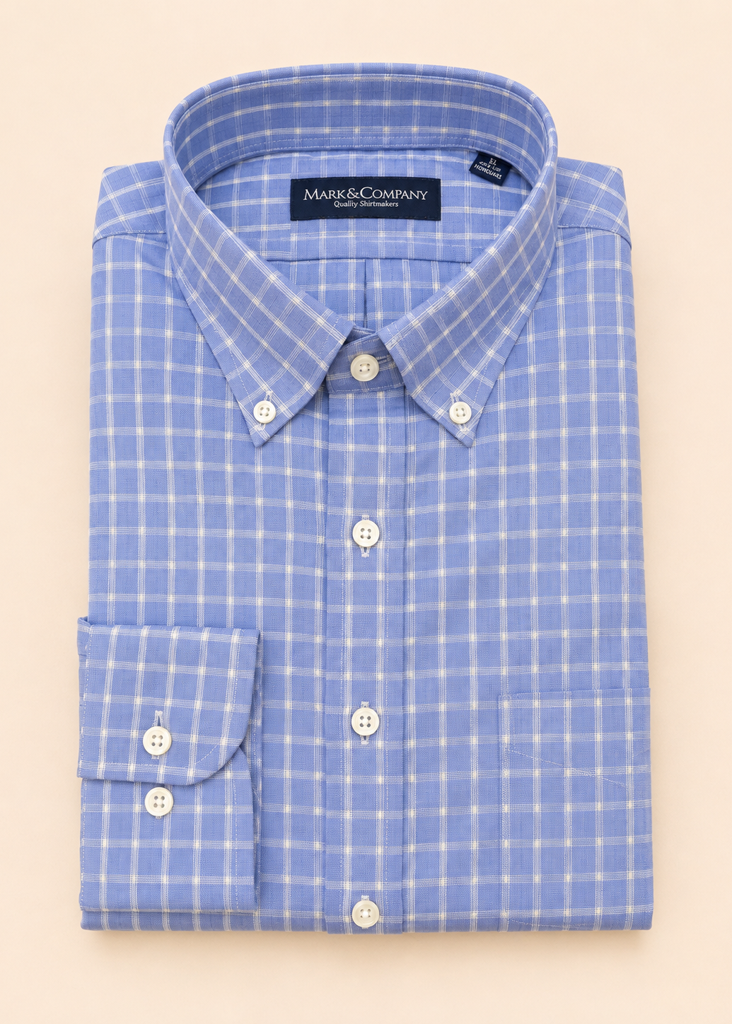 Multi Check White/Blue Button down