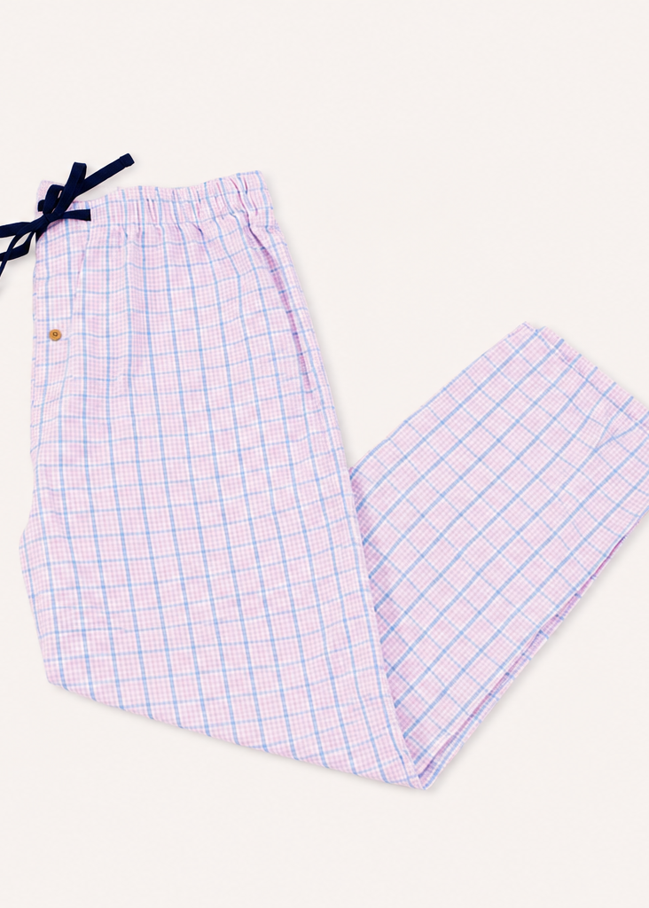 Seersucker Multi Check Lounge Pant with String
