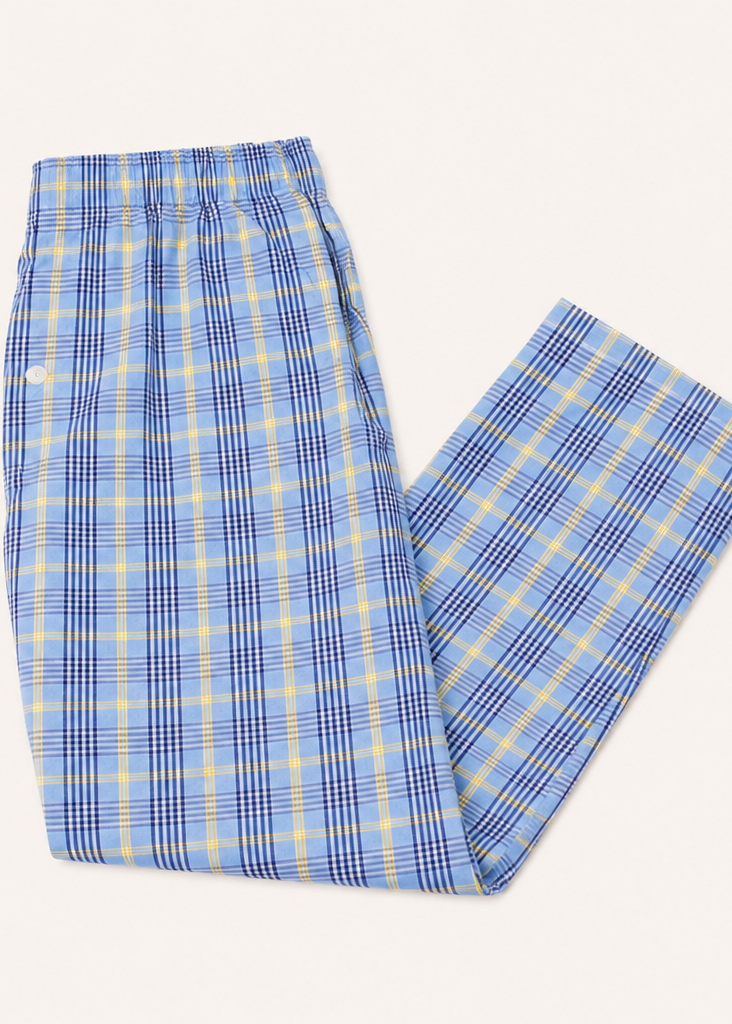 Plaid Blue and Yellow Lounge Pant