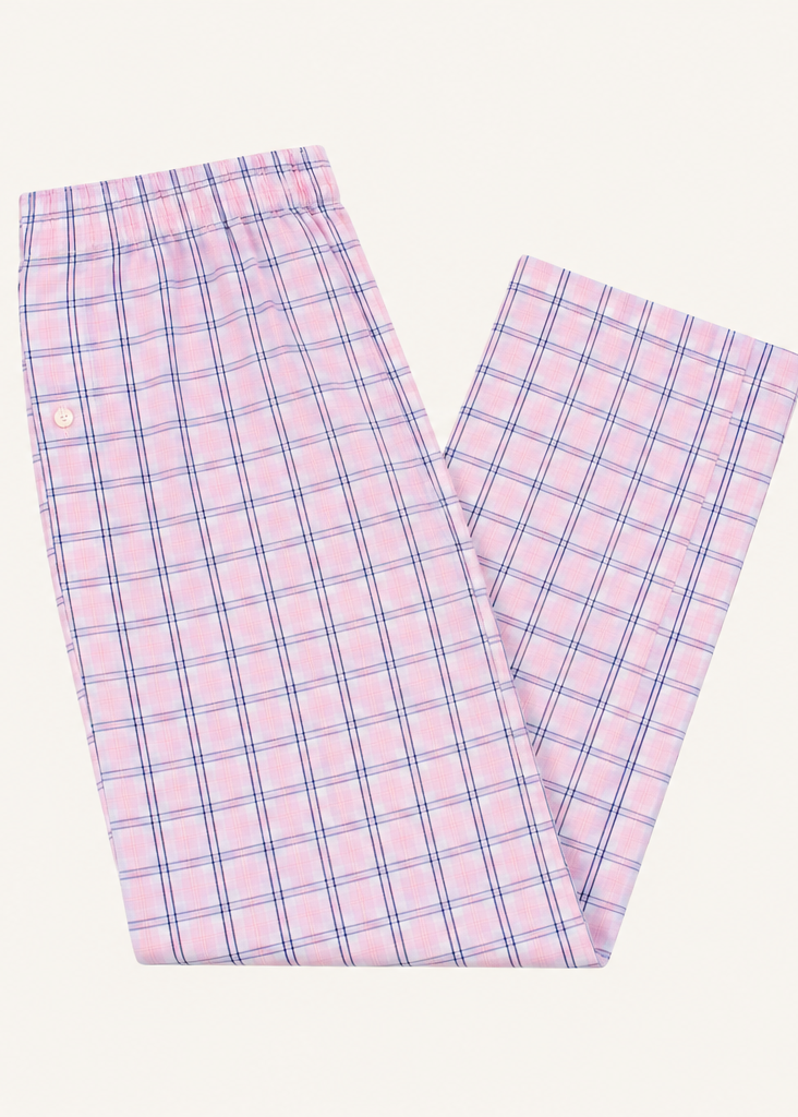 Multi Check Lounge Pant with Button