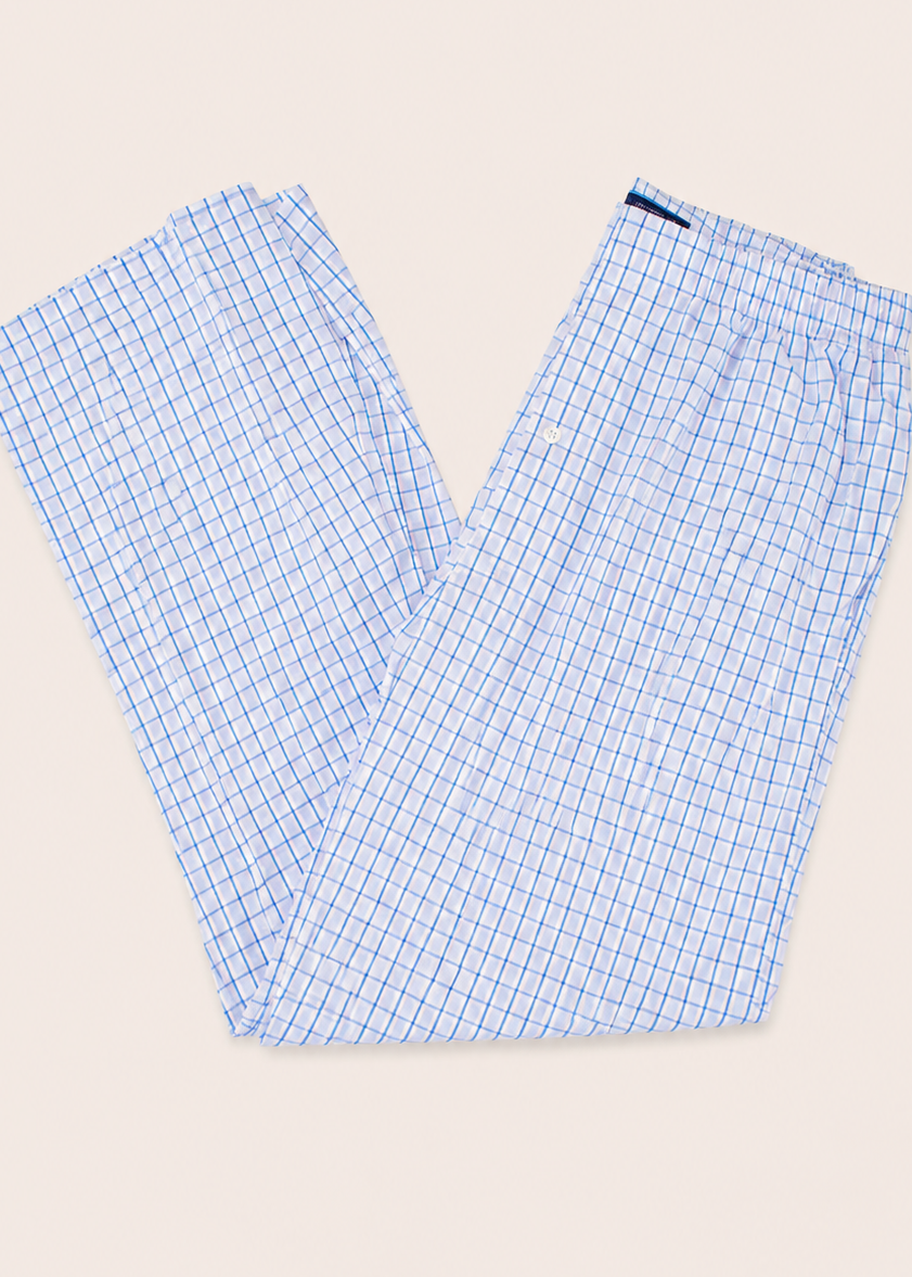Pink and Blue Lounge Pants with Button