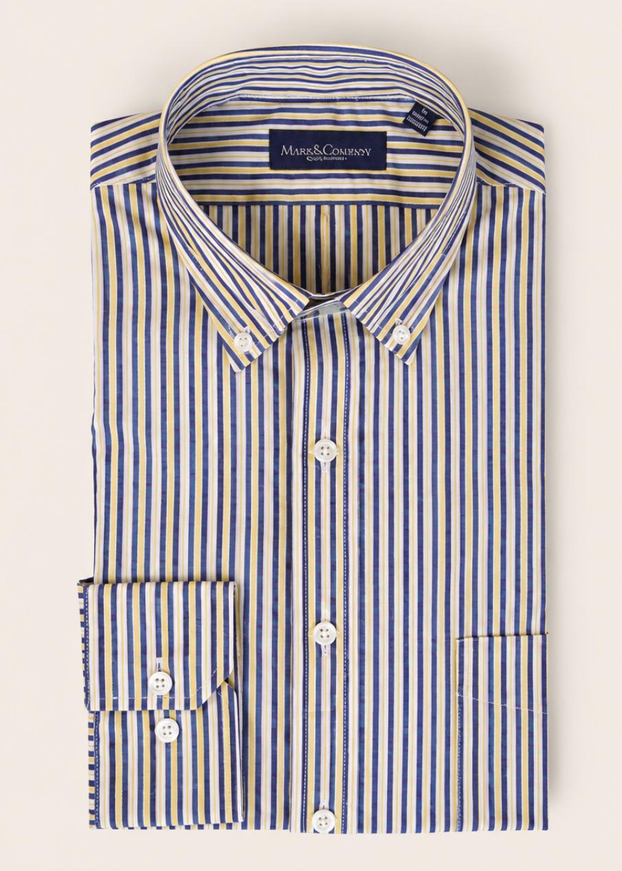 Multi Stripe Blue & Yellow