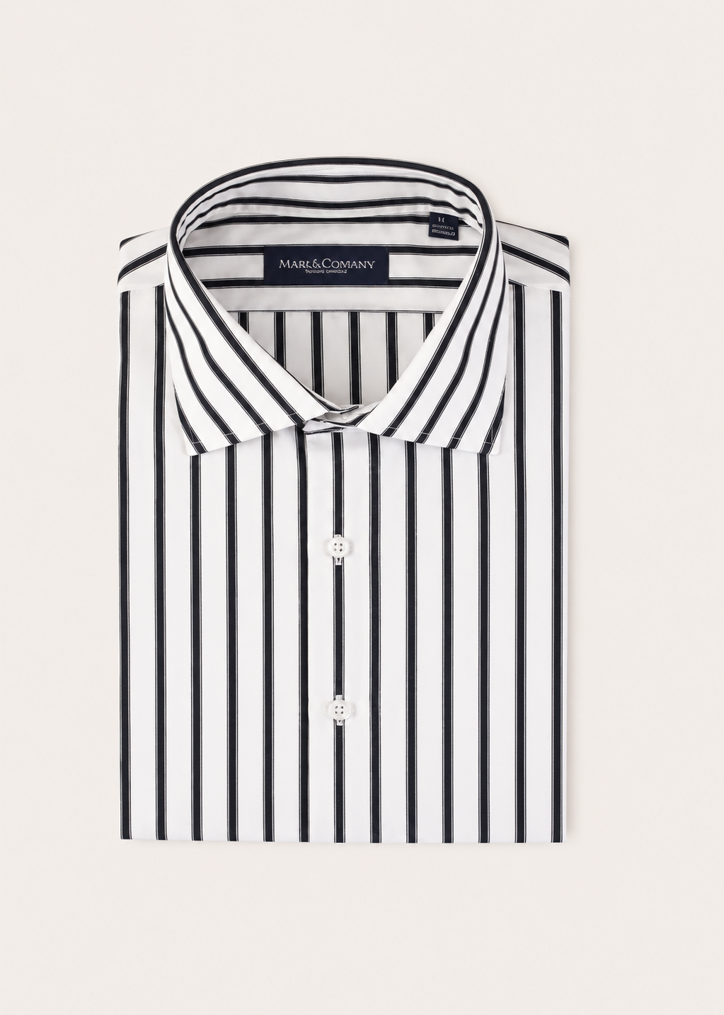 Multi Stripe Black Spread Collar