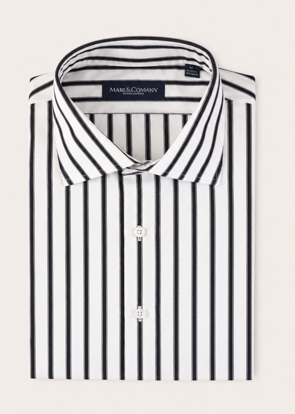 Multi Stripe Black Spread Collar