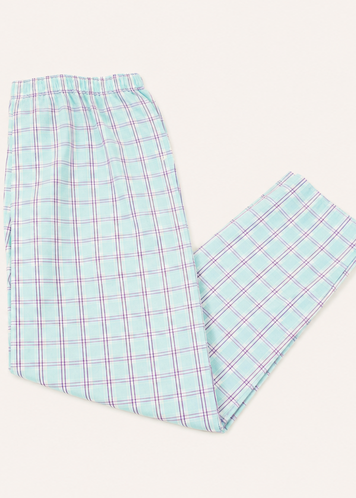Multi Check Lounge Pant with Button
