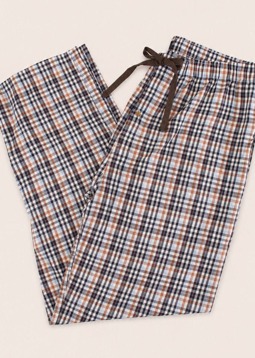 Brown Multi Check Lounge Pant
