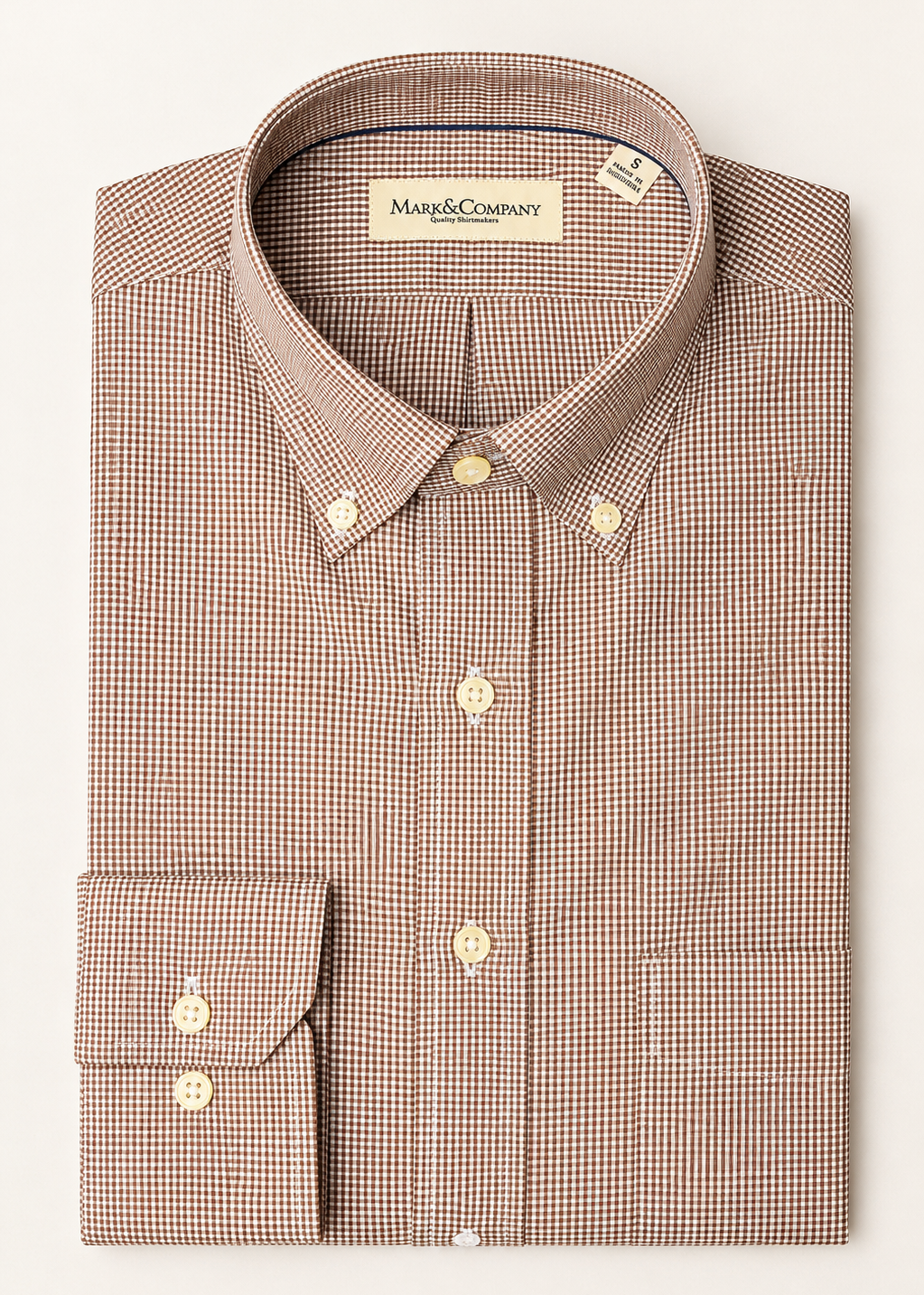 Multi Check Brown Button Down