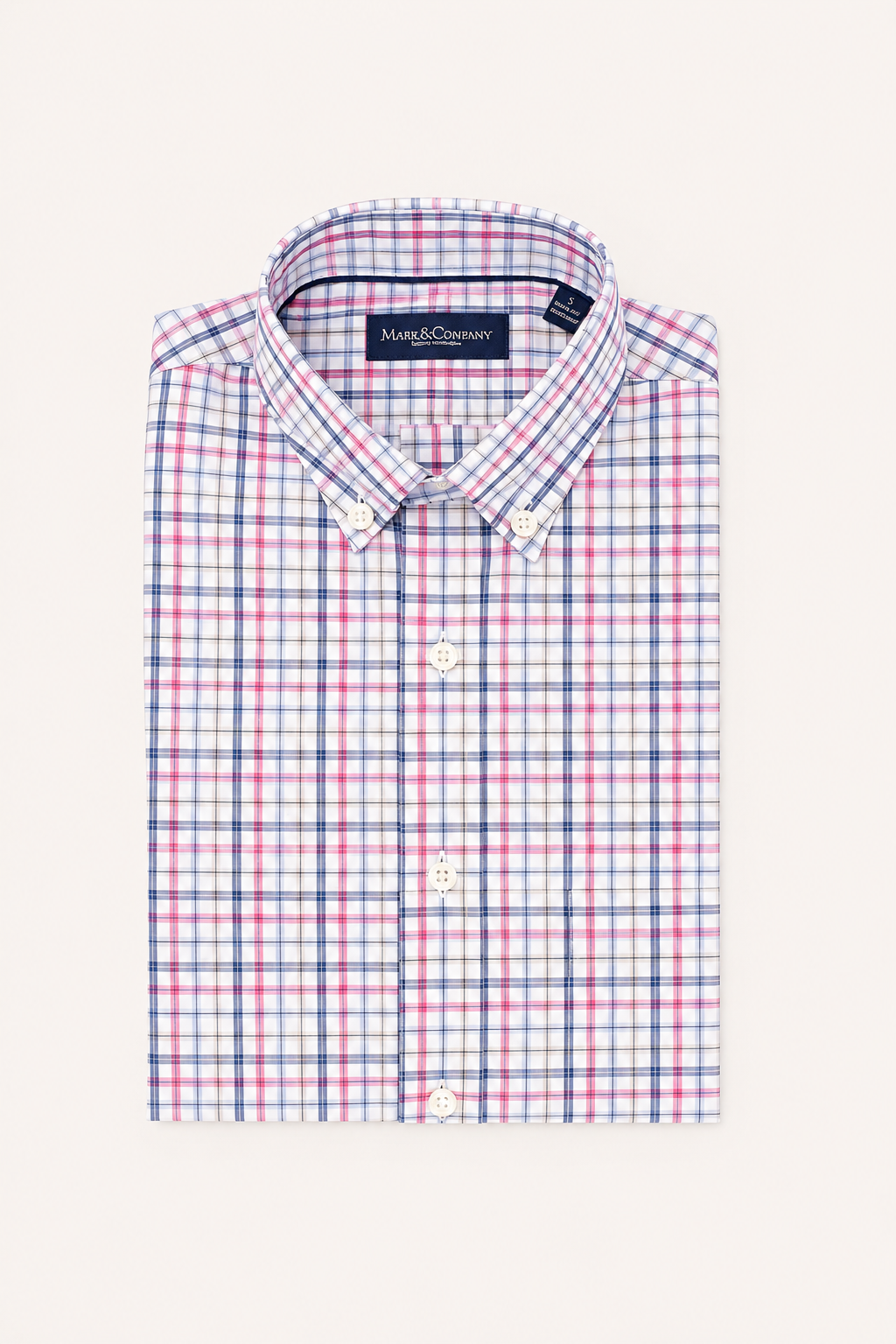 Multi Check Pink Button Down